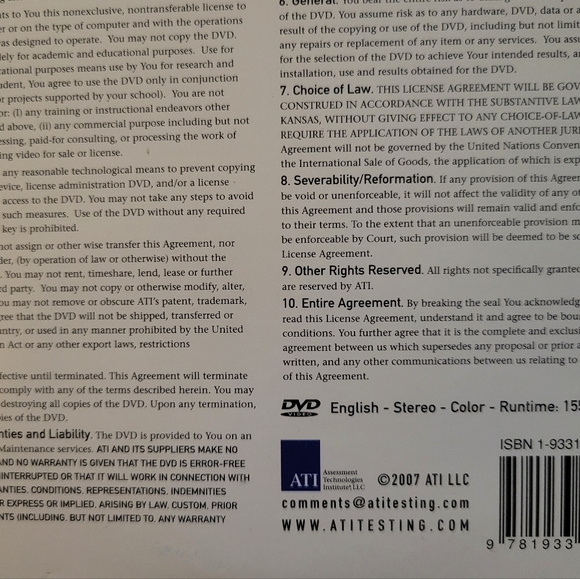 Assessment technologies institute plan : Basic nursing skills 2006 DVD - Picture 9 of 12